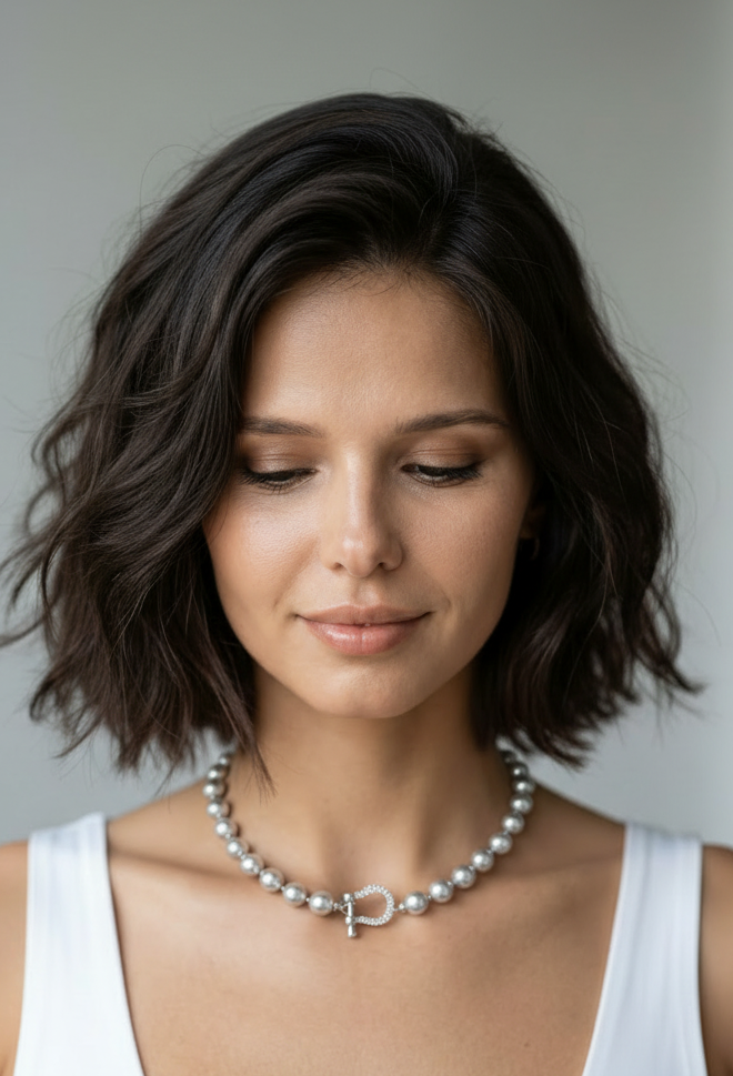 Grey Pearl Toggle on Model