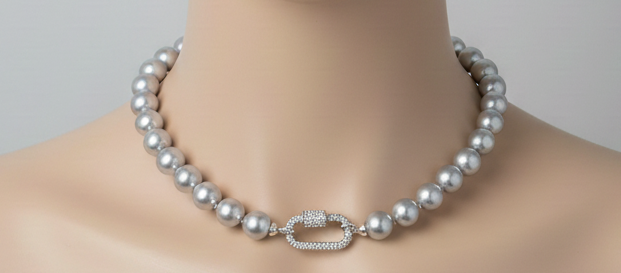 Grey Pearl Carabiner Perfectly Symmetrical Fresh