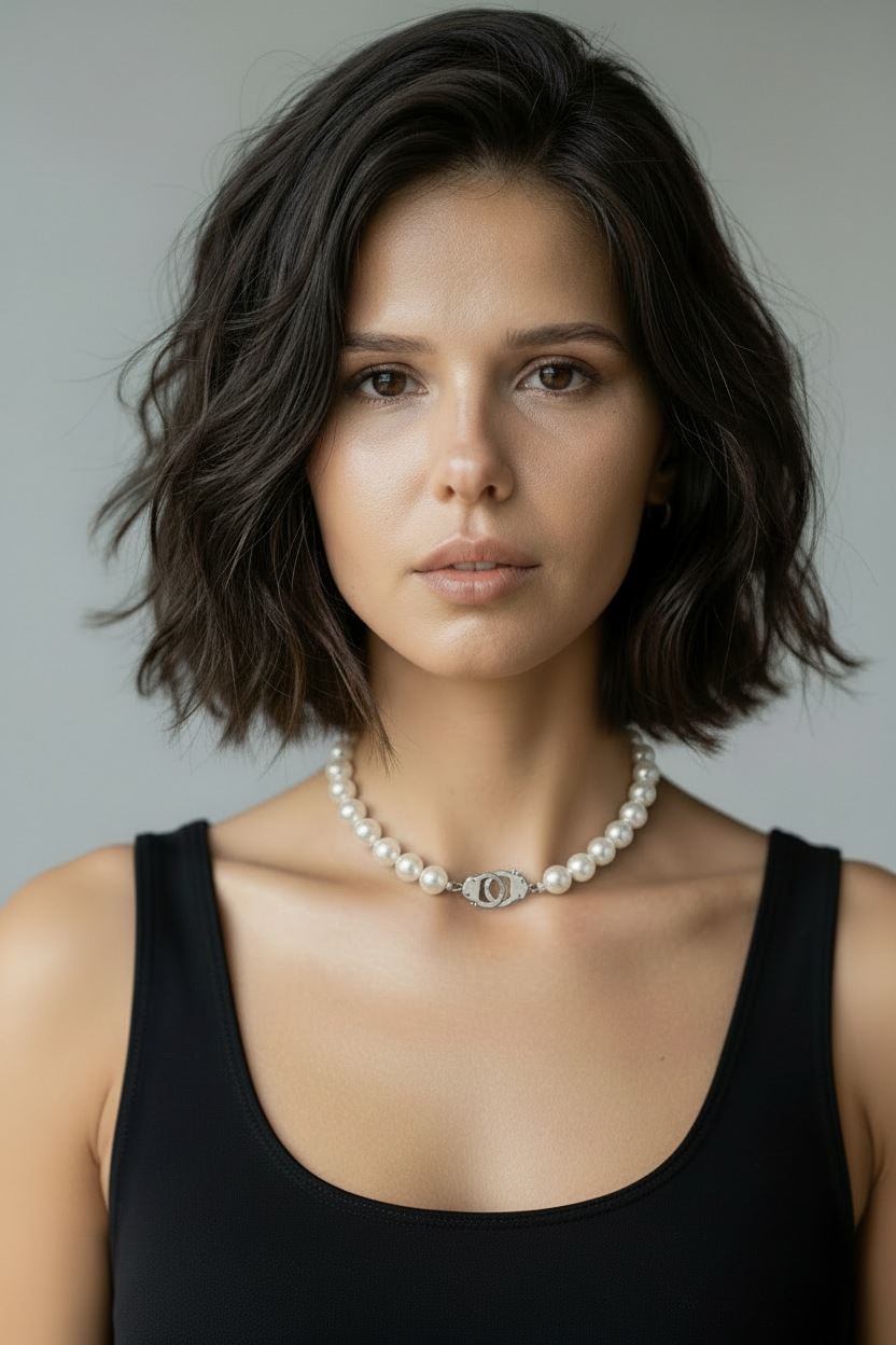 White Pearl Handcuff Position Adjusted