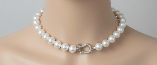 White Pearl Omega on Bare Beige Mannequin